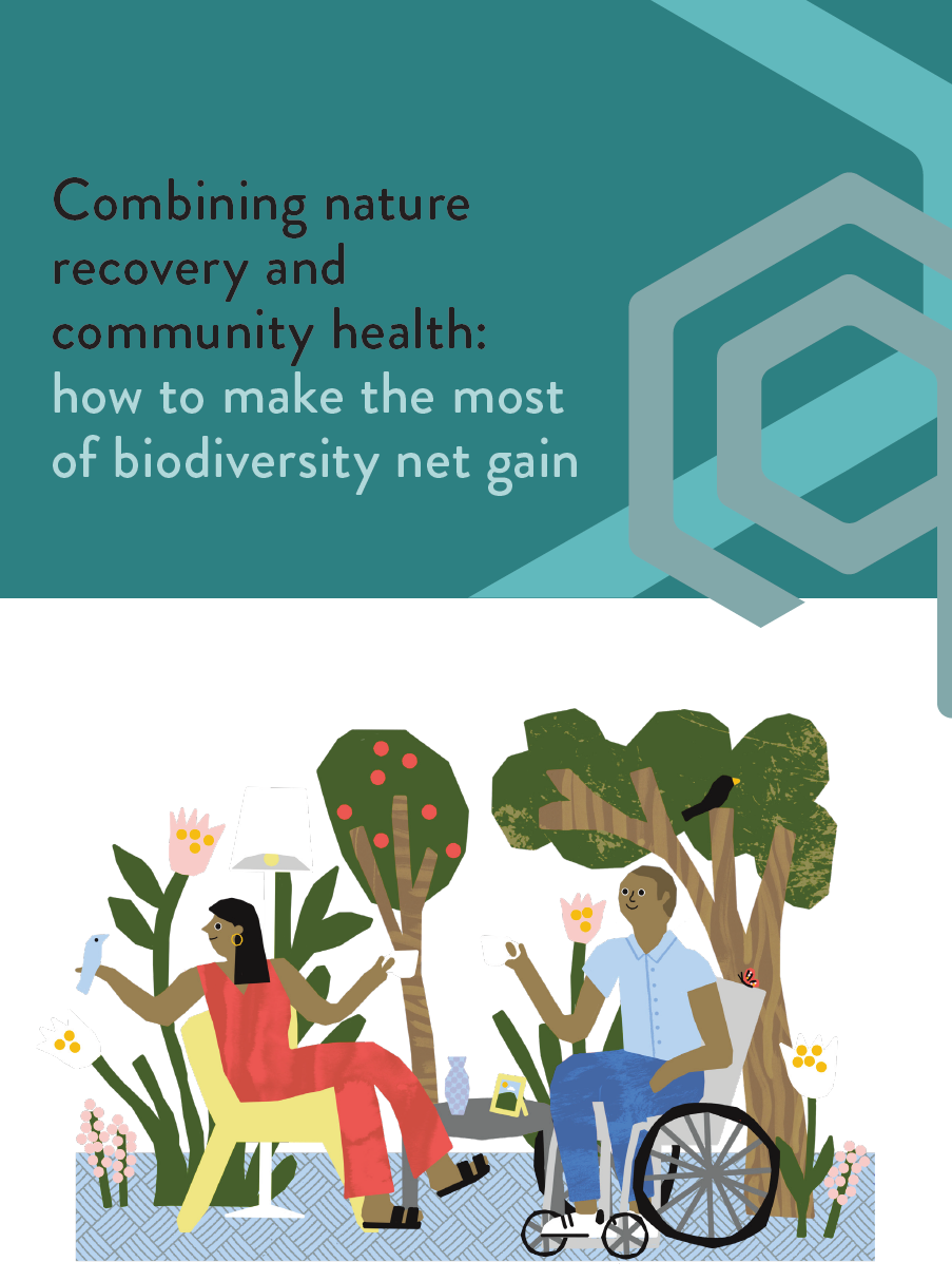 Front cover of our report on bio-diversity net gain